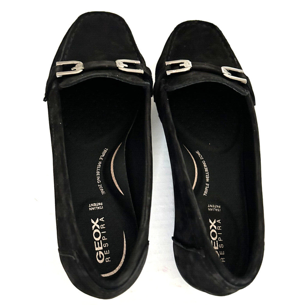 Geox | Womens Black Respira Triple Wellbeing Annytah Moc Loafers Shoes Size 5